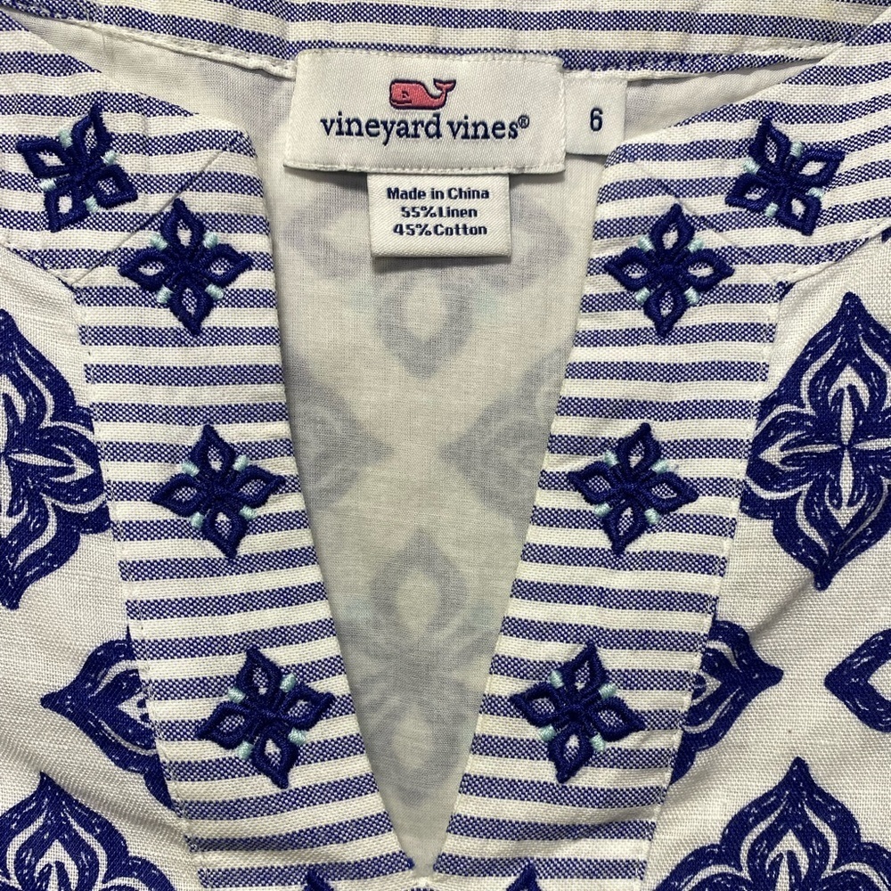 Vineyard Vines‎ Linen Tile Tunic Dress - Picture 3 of 4